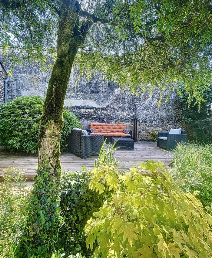 terrasse fond de jardin